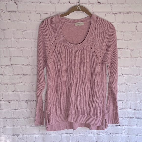 LOFT Dusty Rose Knit Pullover Sweater Woman’s size Small - Picture 1 of 3